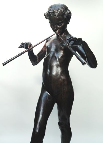 null 
Eugène D. PIRON (1875-1928)




The Young Girl Dancing and Playing Two Pipes




Bronze...