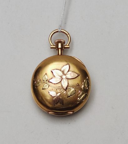 null Small pocket watch in yellow gold 750°/00 

weight : 18 g
