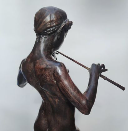 null 
Eugène D. PIRON (1875-1928)




The Young Girl Dancing and Playing Two Pipes




Bronze...