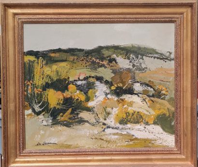 null Michel JOUENNE ( born in 1933) "Genets in the Alpilles". 

oil on canvas signed...
