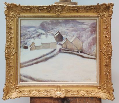 null 
Léon DETROY (1857-1955)



Crozant under the snow 

Oil on canvas mounted on...