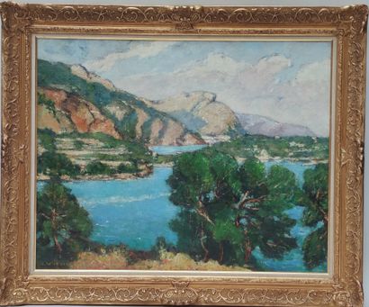 null André WILDER (1871-1965) 

Bay of Villefranche sur Mer 

Oil on canvas signed...