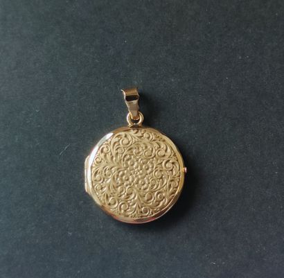 Picture holder pendant in yellow gold 750°/°°...