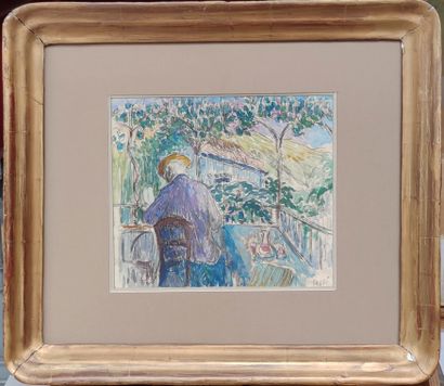null Jean PESKE (1870-1949)

Man sitting under a pergola

Watercolor signed lower...