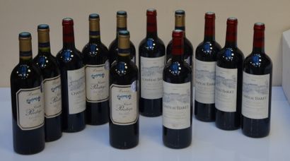 null 12 bout : 6 CHT BARET 2009, 6 CUVEE PRESTIGE HAUT MEDOC 2011