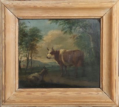 Johannes CARREE (1698-1772) 
Johannes CARREE (1698-1772)

Vache et chèvre dans un...