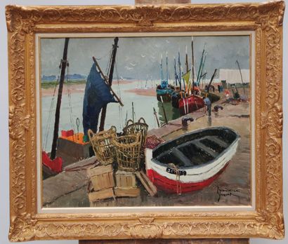 null MAURICE-MARTIN (1894-1978) 

Petit port de pêche 

Huile sur toile signée en...