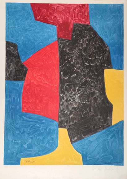 null Serge POLIAKOFF (1900-1965) 

Composition in colors 

Lithograph made by Charles...