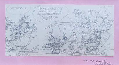 null 
Albert UDERZO (1927 - 2020) 



"Astérix et Obelix, Communication avec Rome"...