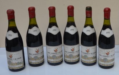 null 6 bout GEVREY CHAMBERTIN GOULOTS BIDOUILH 1991 (2 cires manquantes)