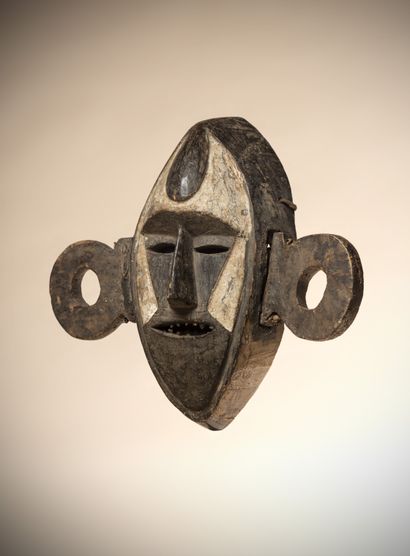 null BOA (Congo DRC)

Two-colored "pongdudu" mask with large ears, held in place...