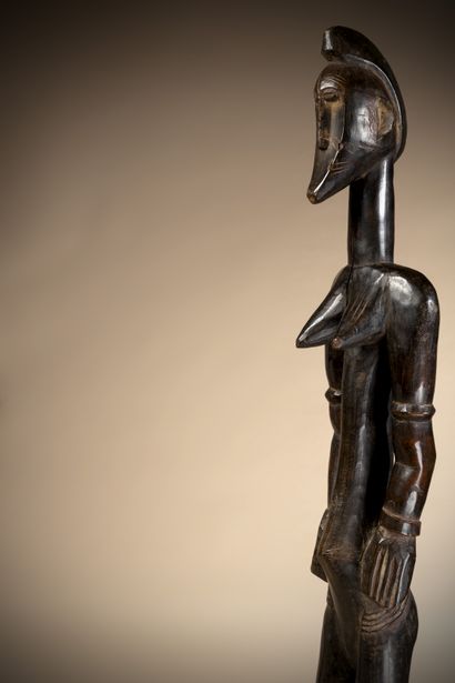 null SENOUFO (Côte d'Ivoire, Mali)

Elégante statue féminine au visage mince, concave,...