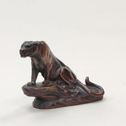 null Charles MASSON (1822-1894)

Seated Lioness

Proof in bronze with brown patina,...