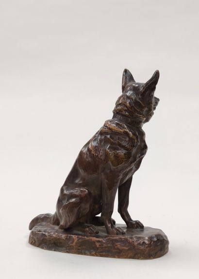 null E. RICHE 

Sitting wolf dog

Proof in bronze with brown patina, edition of the...