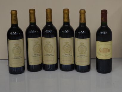 null 6 bouts : 5 CHÂTEAU GRUAUD LAROSE 1996 et 1 PAVILLON ROUGE 1996