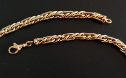 null COLLIER EN OR JAUNE 750°/00 à maille serpent. Poids : 35g