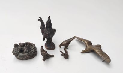 LOT of subjects in patinated bronze including...