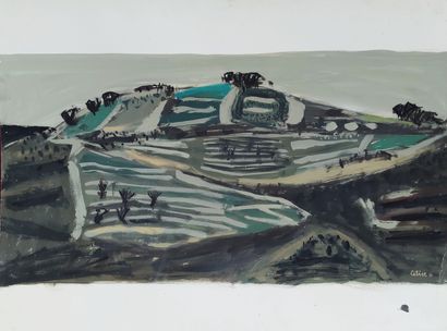 null Pierre CELICE ( (1932-2019)

Paysage à la colline, 1961

Gouache sur papier...