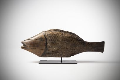 null Bidjogo / Bissagos Islands (Guinea Bissau) Representation of a fish carried...