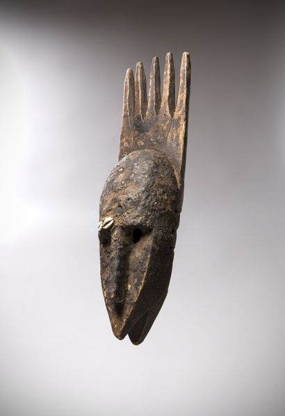 Bambara (Mali) Mask of the Ndomo with five...