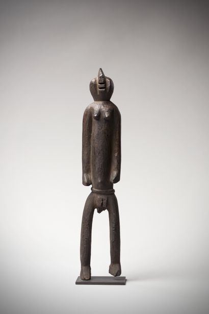 null Mossi (Burkina Faso) Top of cane representing a female character with arms glued...