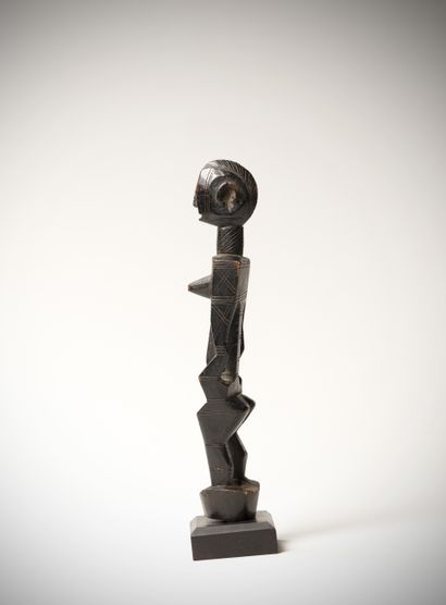 null 
Bambara (Mali) Cane top "Solima bere" representing a female character of a...