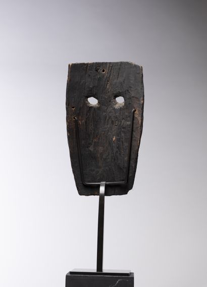 null Gurung (Nepal) Mask with a deep black patina, the pierced eyes are inscribed...