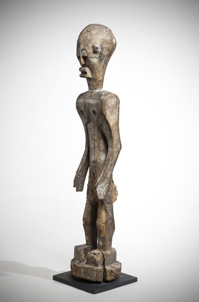 null Ijo (Nigeria) Male representation of a protective bush spirit, coated with kaolin,...