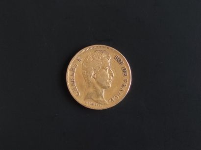 
PIECE of 40 FRANCS gold Charles X SALE CHARGES...