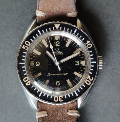 null 
OMEGA
men's wristwatch, model SEAMASTER, Circa 1964
(indexes possibly relumed),...