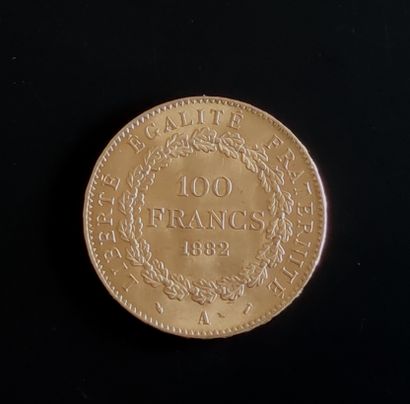 
PIECE de 100 francs or au Génie de Dupré...