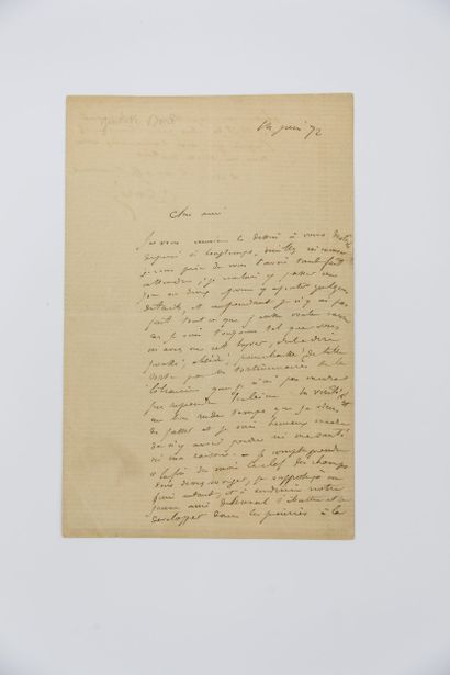 null DIDEROT Denis [Langres, 1713 - Paris, 1784], French writer.

Autograph letter,...