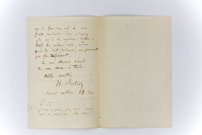 null BERLIOZ Hector [La Côte-Saint-André, 1803 - Paris, 1869], French composer.

Autograph...