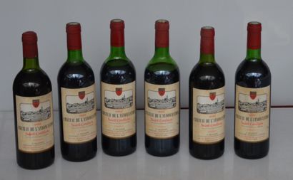 null 6 bouteilles CHÂTEAU DE L'AMONCIATION 1982 (BG, 1 Haute ép. Et 1 bas ép)