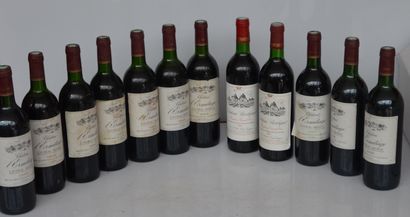 null 12 bottles CHÂTEAU L'HERMITAGE LISTRAC 3 in 1982 7 in 85 and 2 CHÂTEAU BERLIQUET...