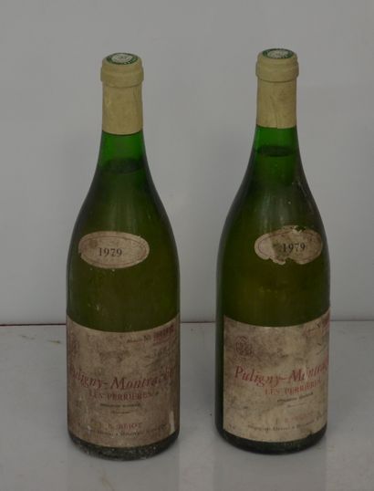 2 bouteilles PULIGNY MONTRACHET BLANC 1979...