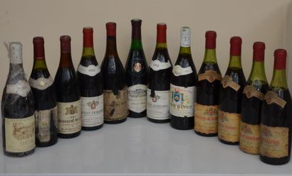 null 12 bouteilles : CÔTE DU RHÔNE 1964, 4 BOURGOGNE GARNIER 1967 ET 1969, 1 CDP...