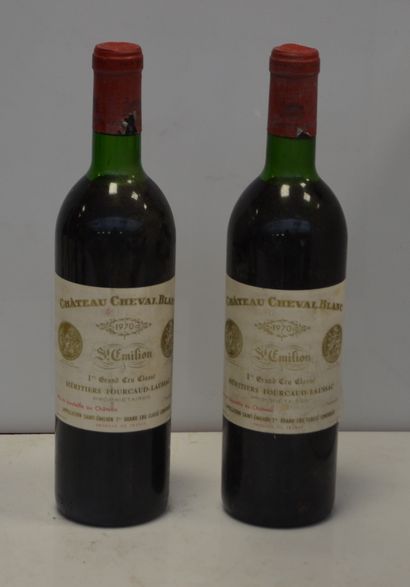 2 bouteilles CHT CHEVAL BLANC 1970 (capsule...