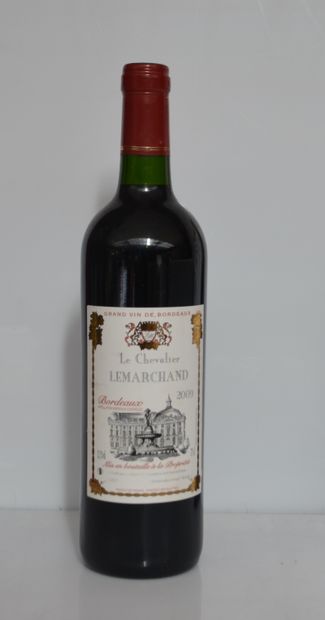  12 bouteilles BORDEAUX Rouge "Le Chevalier Marchand" 2009