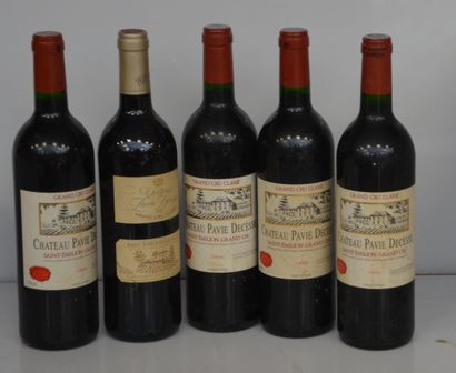 null 5 bouteilles : 4 CHÂTEAU PAVIE DECESSE 1996, 1/1997