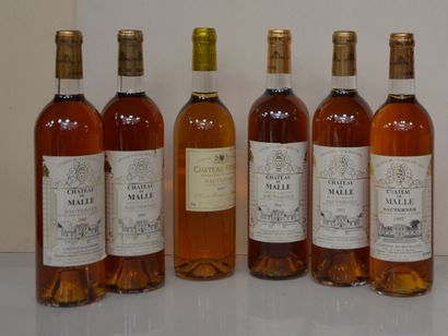 6 bottles : 5 CHT DE MALLE bottles : 1/1997,...