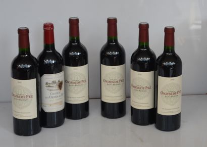 null 6 bottles CHÂTEAU ORMES DE PEZ 5/2005, 1/1999