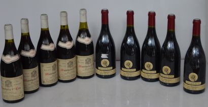 null 10 bouteilles : 5 bts de FLEURIE 2010 Grille Midi et 5 bts de MONTHELIE 1er...