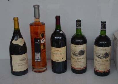 null 6 magnums : 2 mag CHÂTEAU BEAU RIVAGE 1979, 2 mag CHÂTEAU DU VILET 1997, 1 mag...