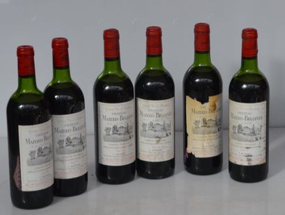 6 bottles MAZERIS BELLEVUE 1975 (NTLB)