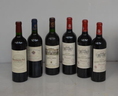 6 bottles : 3 CHÂTEAU GRAND PUY LACOSTE 2006,...