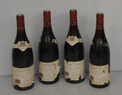 4 bouteilles CLOS DE VOUGEOT DROUHIN 2/1989,...
