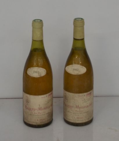 2 bouteilles PULIGNY MONTRACHET BLANC 1982...