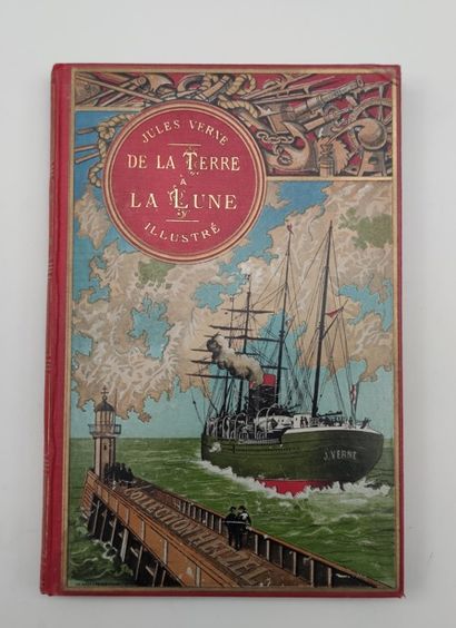 null De la Terre à la Lune par Jules Verne. Ill. par de Montaut. Paris, J. Hetzel,...