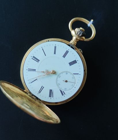 null Pocket watch, yellow gold case, mechanical movement (in working order to be...
